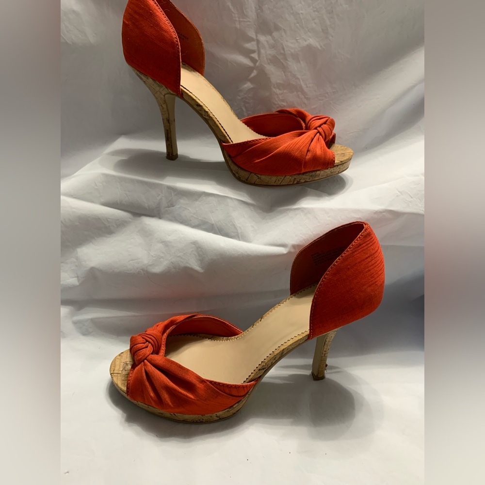Orange/Cork Heels